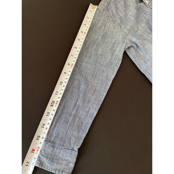~ Janie and Jack 6 Kids Cotton Chambray Shirt Long Sleeve Blue Button Up Boys ~ - Picture 7 of 9